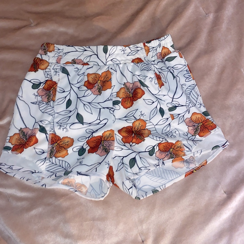 Floral spandex shorts